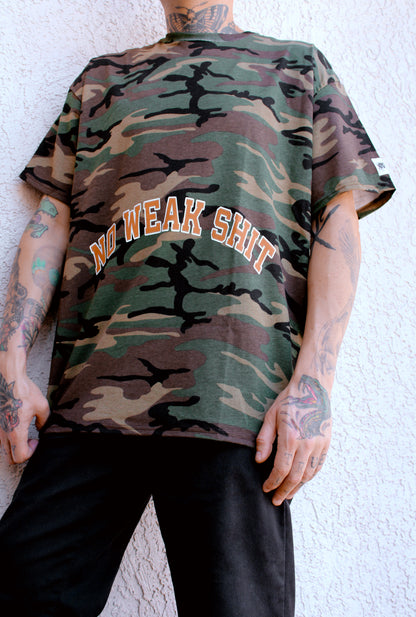 "No Weak Shit" Beatdown Tee (BDU Camo)