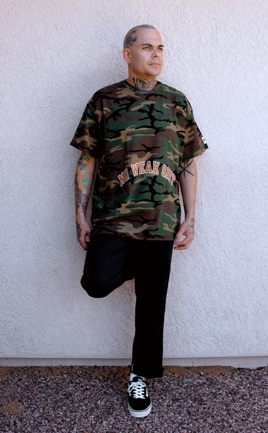 "No Weak Shit" Beatdown Tee (BDU Camo)